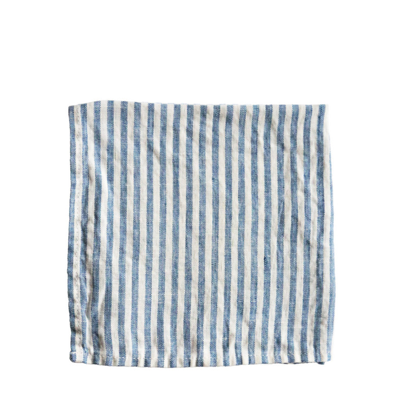 Tovagliolo 100% lino righe 40x40 cm