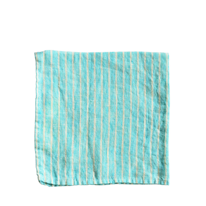 Tovagliolo 100% lino righe 40x40 cm