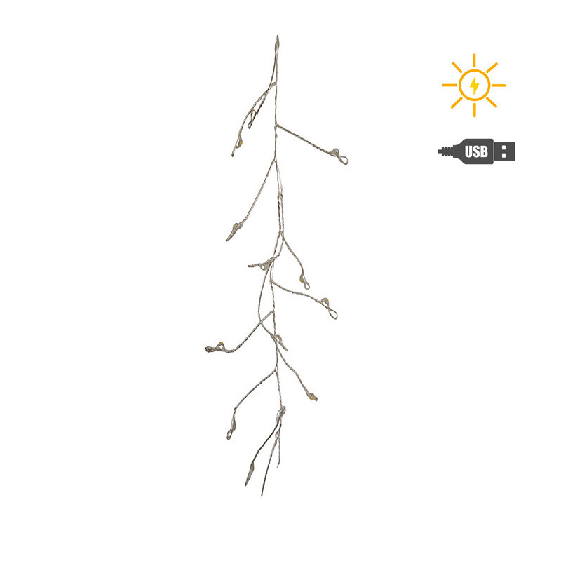 Cascade de 300 lumieres led solaire  3 m