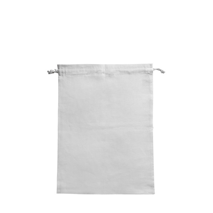 Sacco 100% lino panna chiusura coulisse 30 x 40 cm