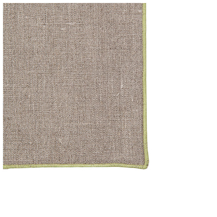 Tovaglietta 100% lino liscio04 naturale bordo verd 35 x 50 cm