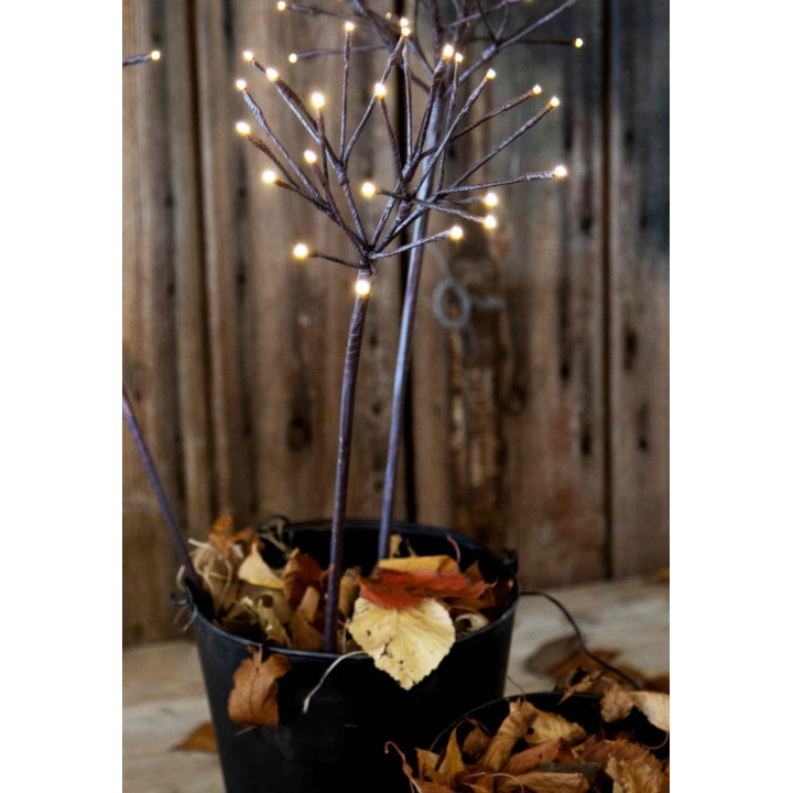 Branche de 3 pissenlits lumineux sur secteur int/ext h76 cm