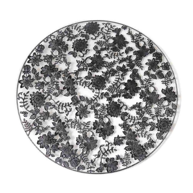 Transparent pvc underplate with flowers