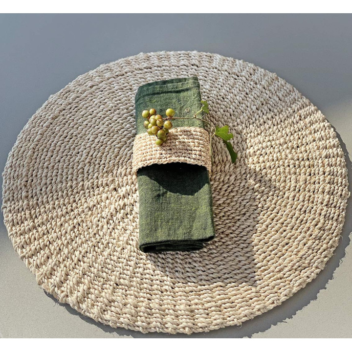 Abaca crochet napkin ring