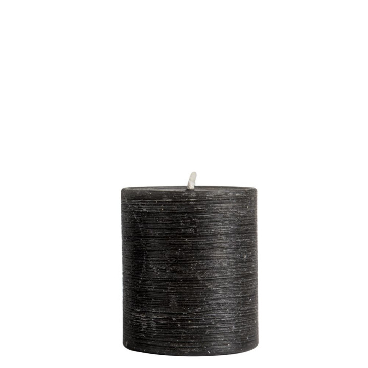 Candela tornita nera d7 h8 cm