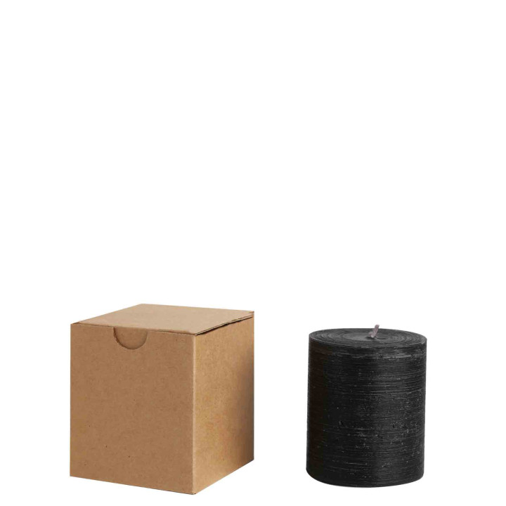 Bougie noire tournee h8 cm