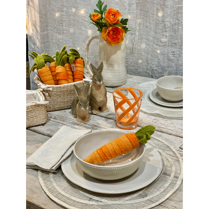 Carrotte en feutre orange h20 cm