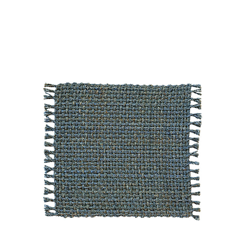 Tovaglietta in abaca rigida con frange 32 x 32 cm