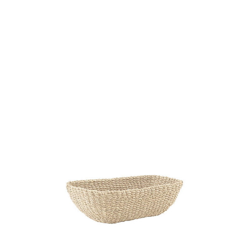 Panier en abaca ovale evase 27x13 h 8 cm