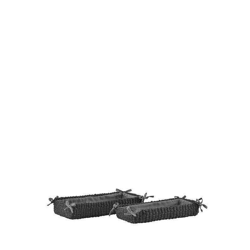Set 2 paniers avec noeuds en abaca