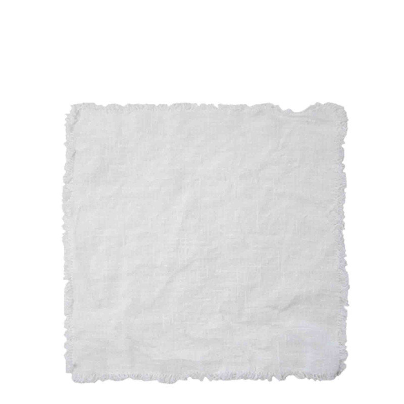 Tovagliolo 100%lino 44*44 cm con frange