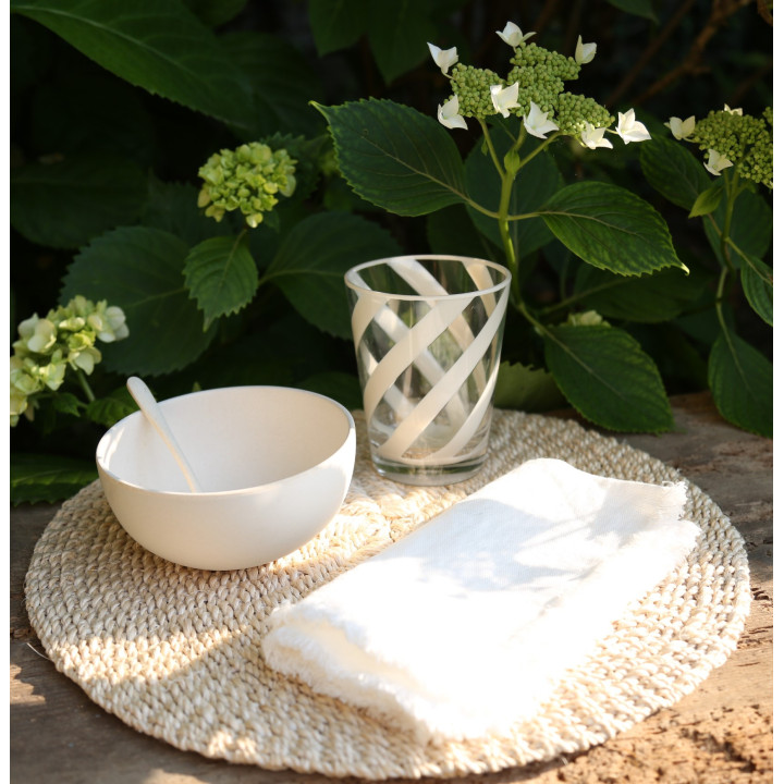 Tovagliolo 100%lino 44*44 cm con frange