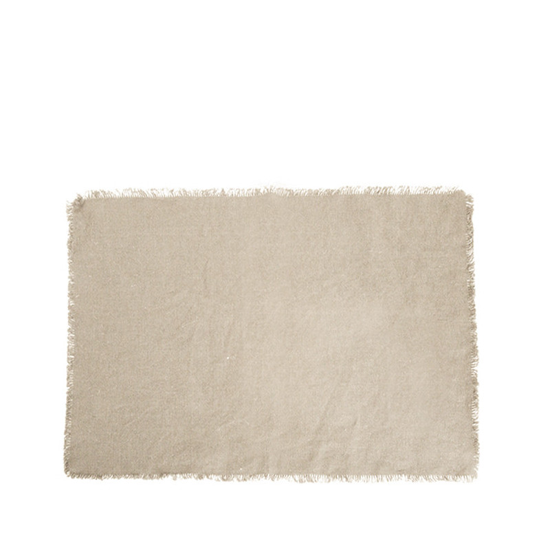 Tovaglietta con frange 35*50 cm 100%lino 21