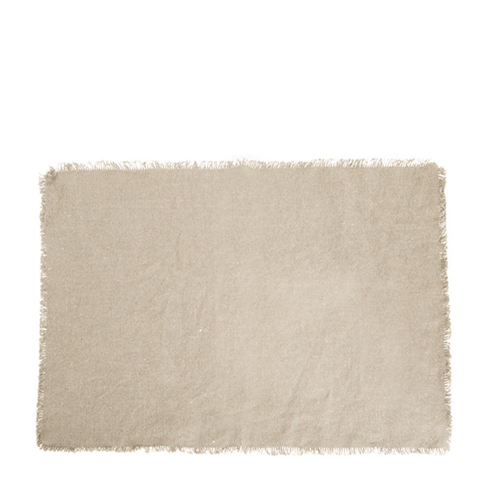35*50 cm placemat with fringes 100%linen 21