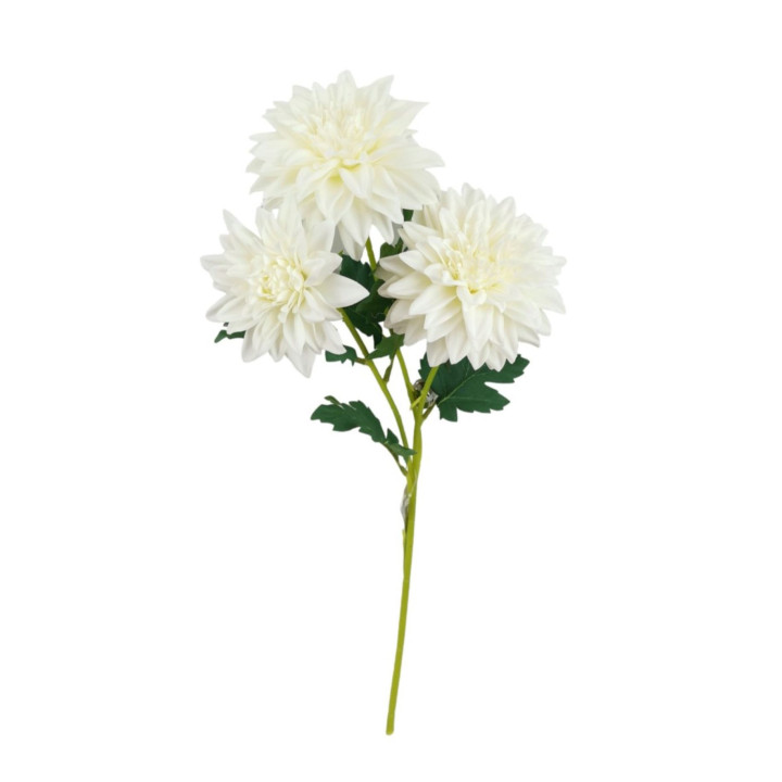Cream dahlia branch 3 flowers