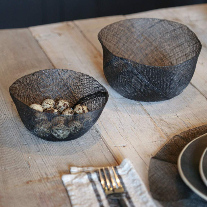 Simple net abaca bowl d15 h7 cm