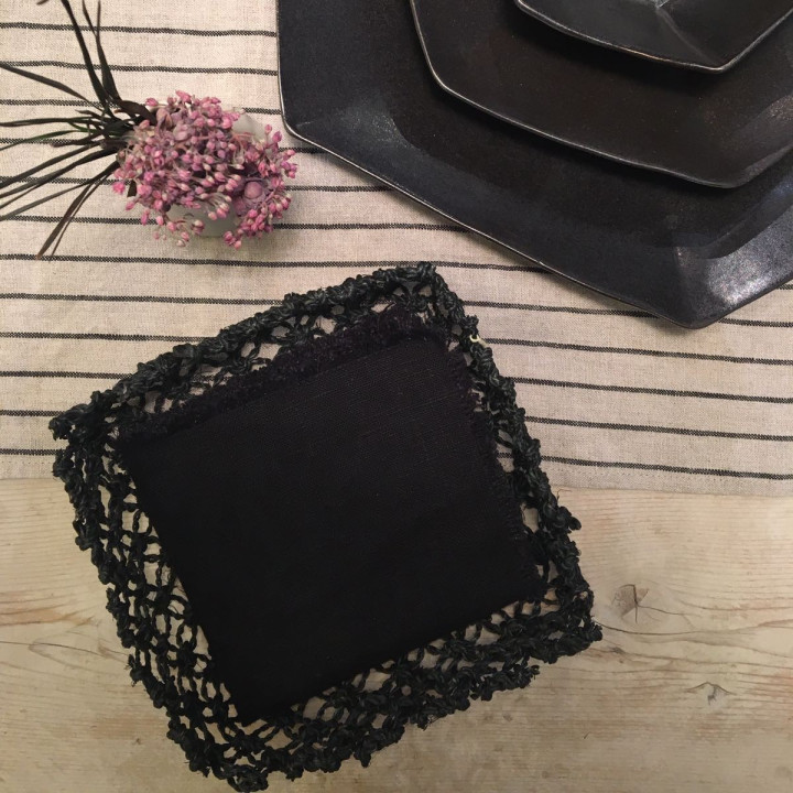Macrame napkin holder 16x16 cm