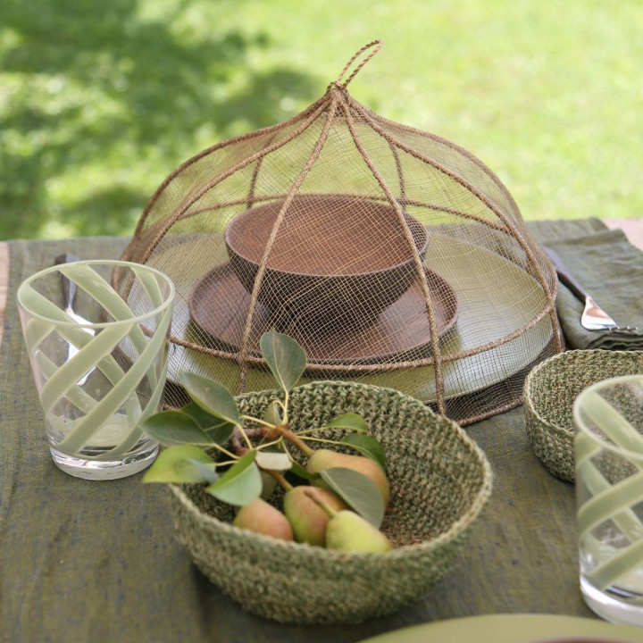 Coprivivande rete in abaca d35 h18 cm