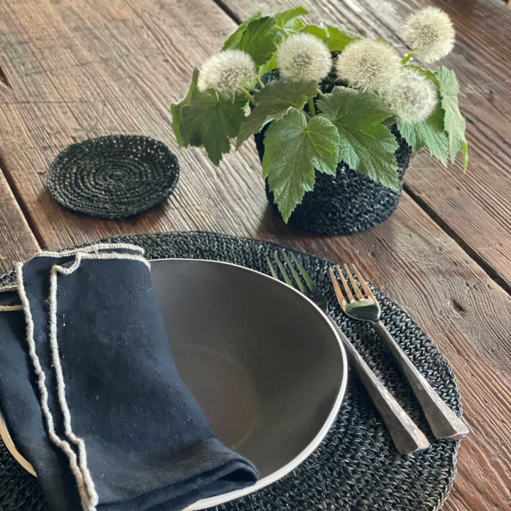 Sottopiatto uncinetto in abaca