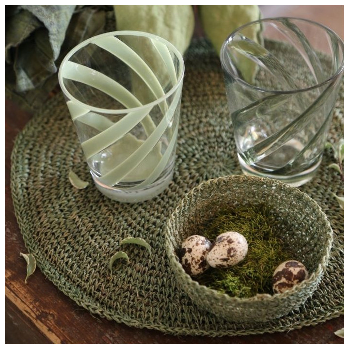 Sottopiatto uncinetto in abaca