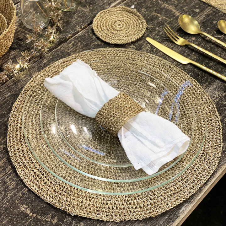 Abaca crochet placemat