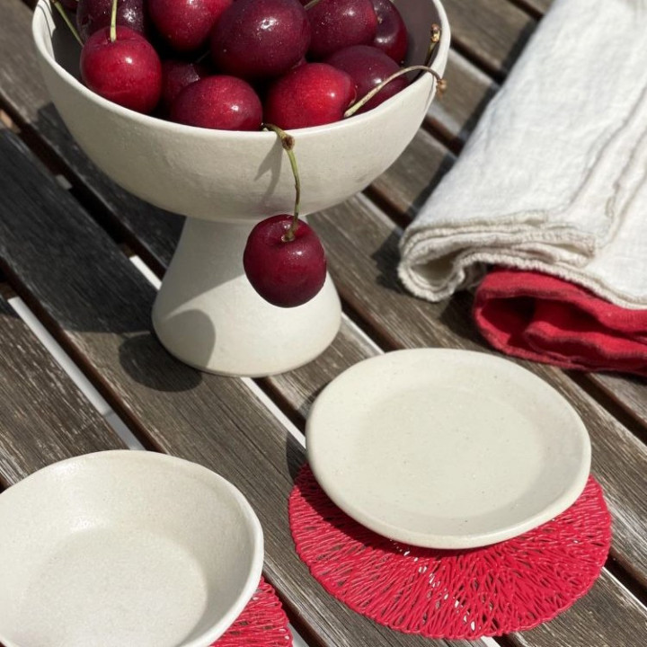 Sous-verre tresse en pvc