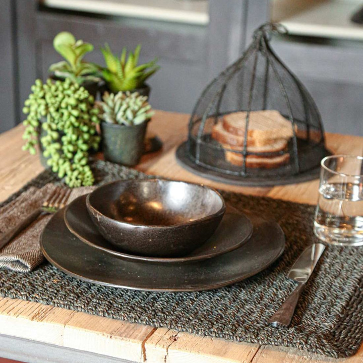 Thick interwowen abaca palcemat 39 x 49,4 cm