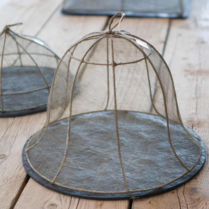 Bell food cover in abaca net d40 h30 cm