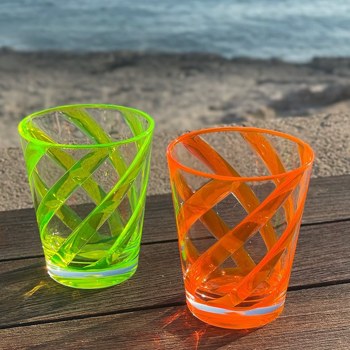 Methacrylate spiral glass