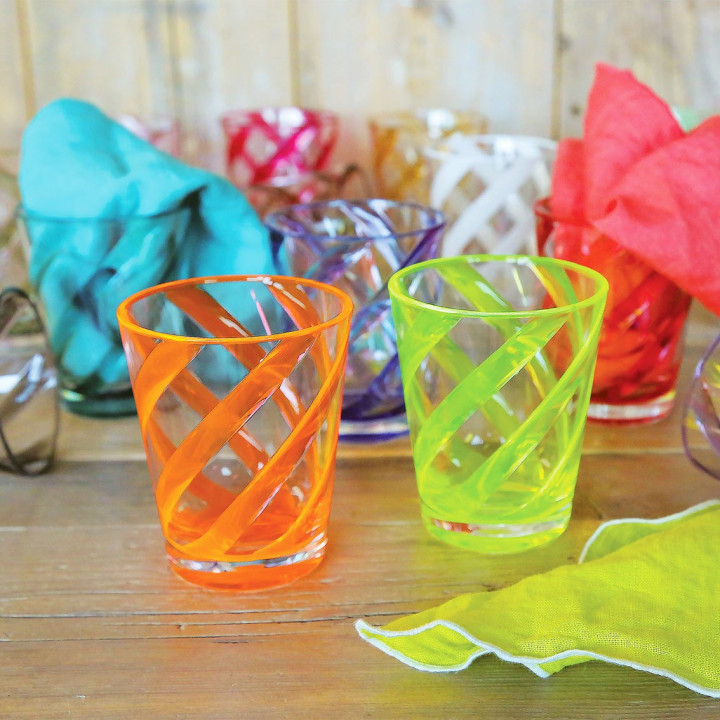 Methacrylate spiral glass