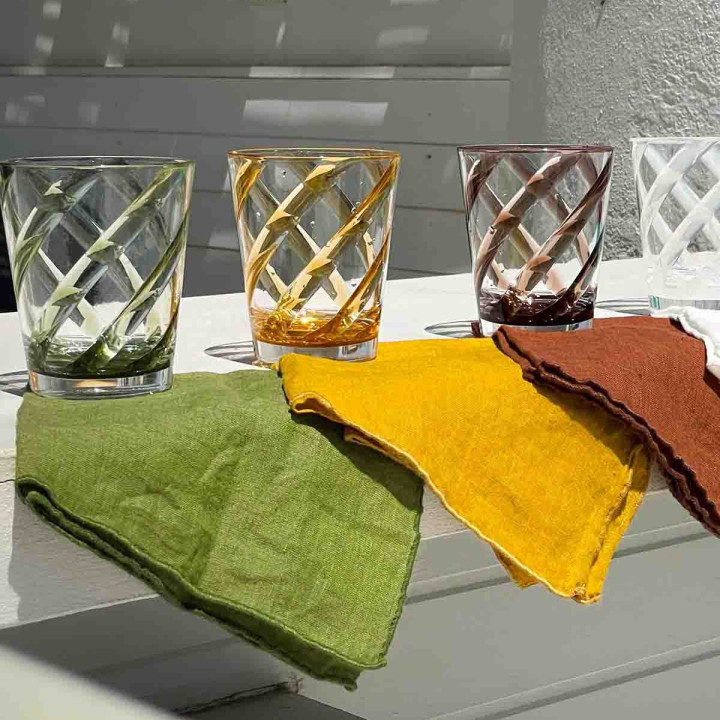 Verre en methacrylate avec spirale