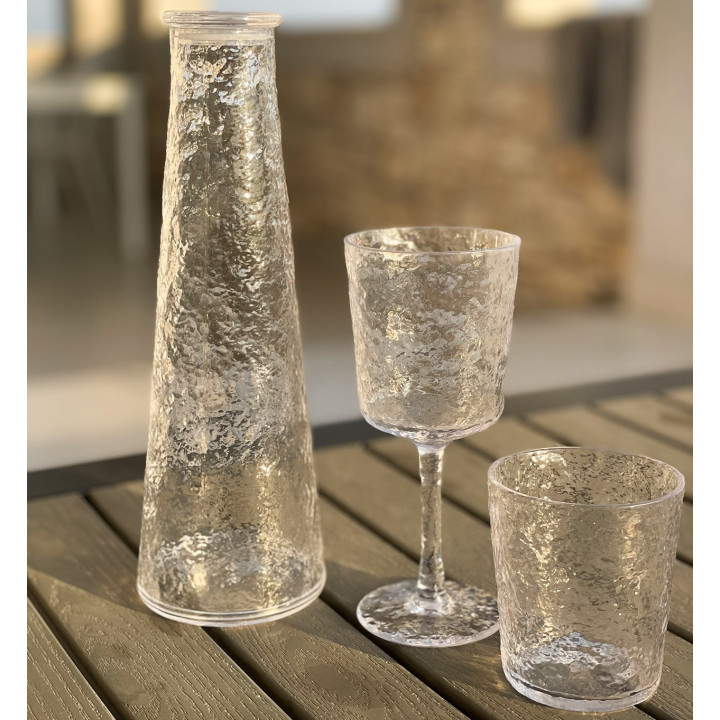Methacrylate "ice" effect glass