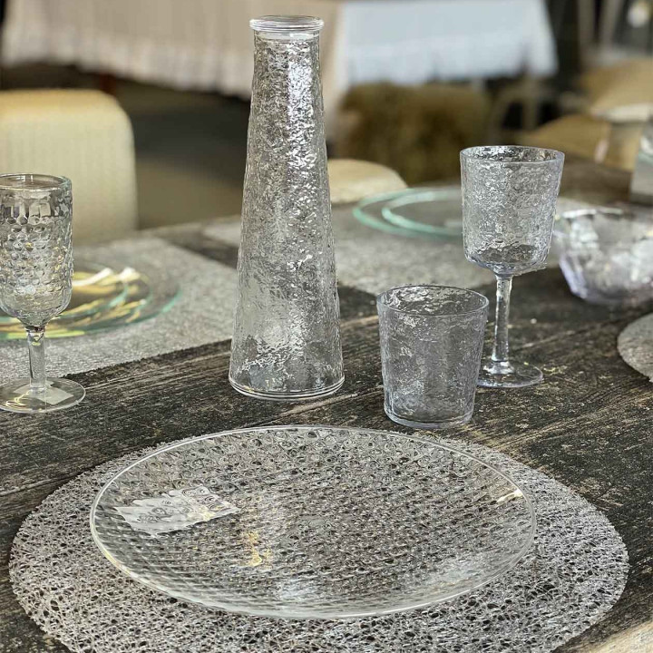 Methacrylate "ice" effect glass