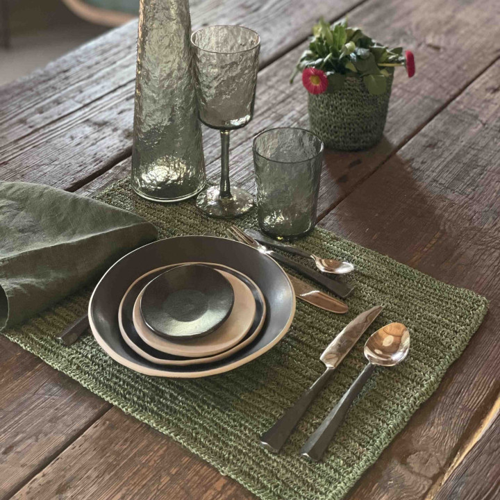 Set de table en crochet d'abaca
