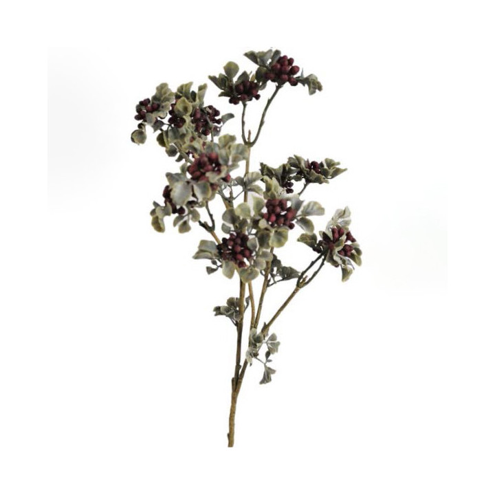 Branche artificielle avec baies de bordeaux h 60 cm
