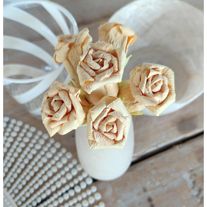 Bouquet of 6 yellow paper bells