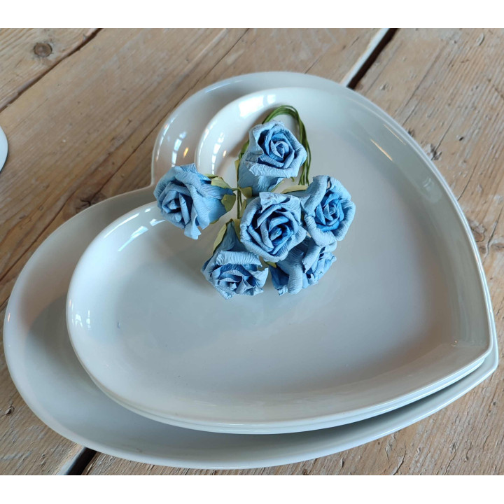 Bouquet of 6 blue paper bells