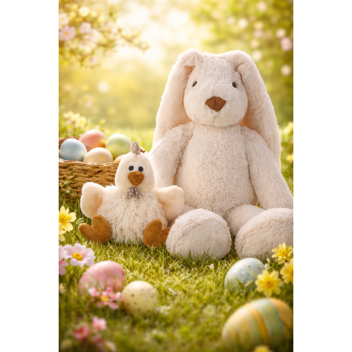 White rabbit with long ears h50 cm