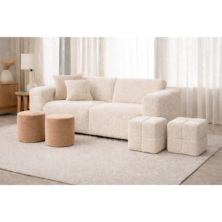 Velvet pouf