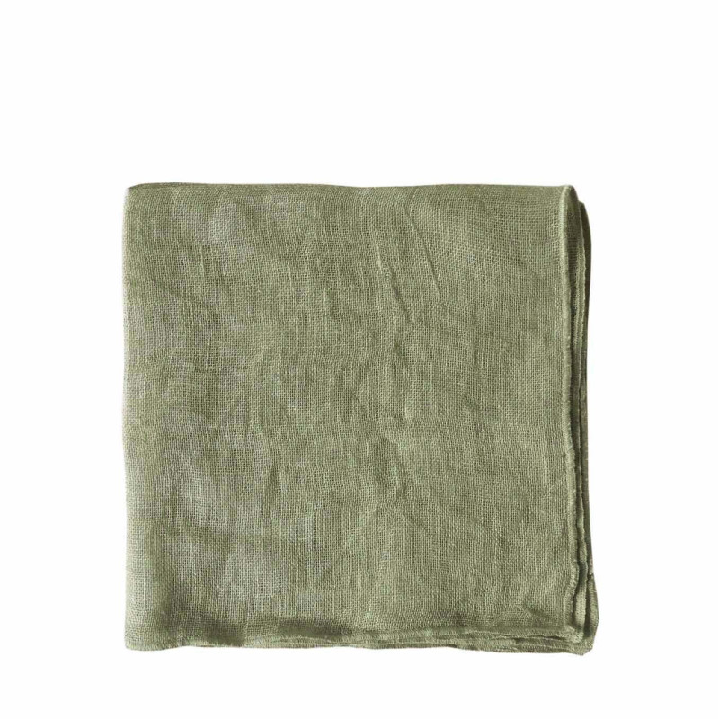 Tovagliolo 100%lino garzato naturale bordo natural 40 x 40 cm