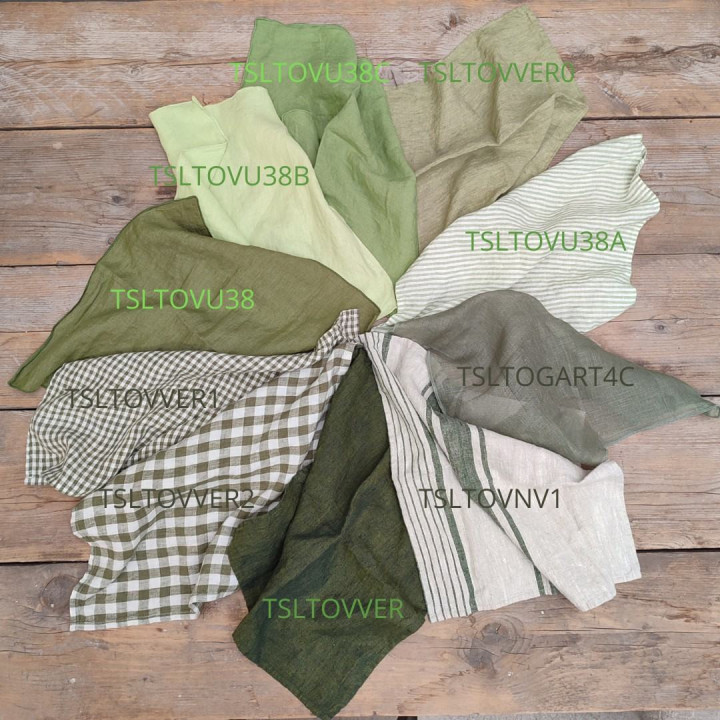 Tovagliolo 100%lino garzato naturale bordo natural 40 x 40 cm