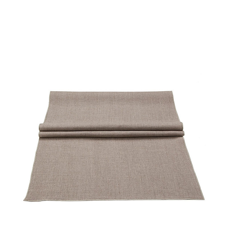 100%linen hem runner with natural edge 50 x 160 cm