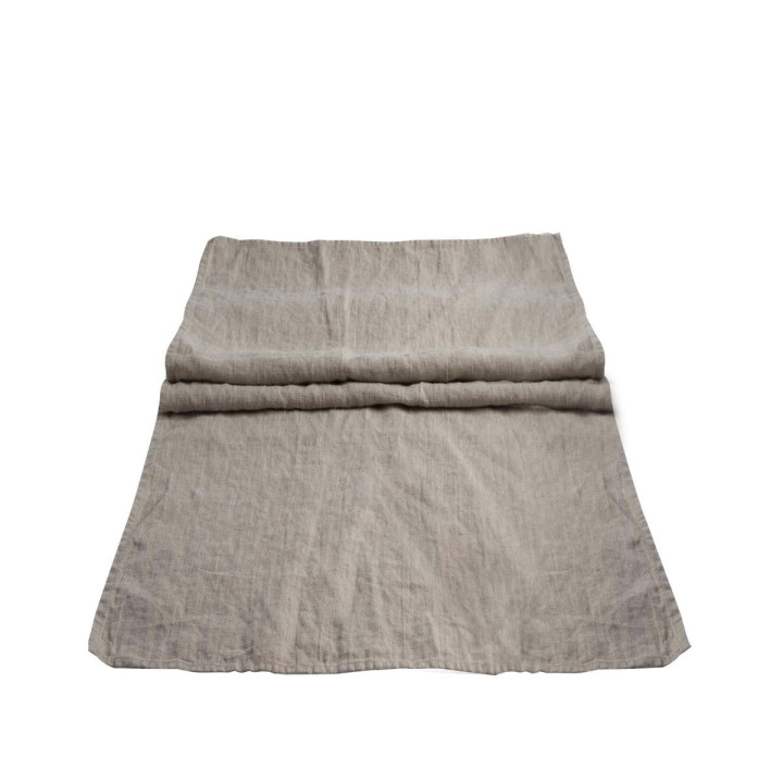 Chemin de table bistrot 100% lin21 naturel 50 x 120 cm