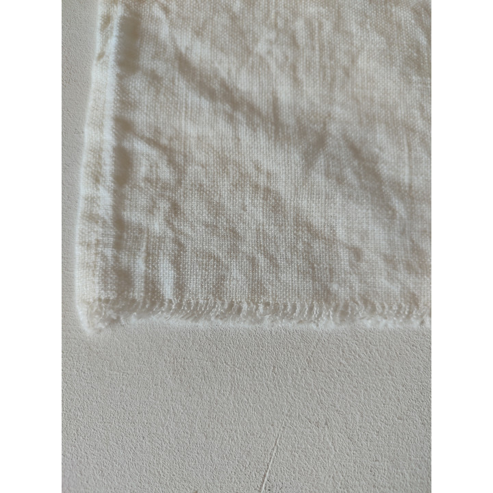 Runner 100% lin16 fringed colour white 50 x 120 cm