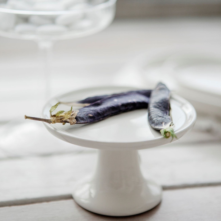 Stoneware little cakestand cream color