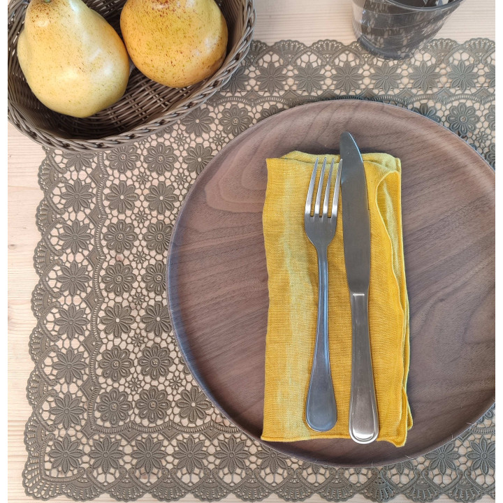 Vinyl waterproof soft placemat floral deco