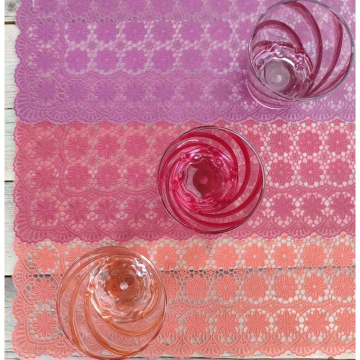 Vinyl waterproof full placemat floral deco