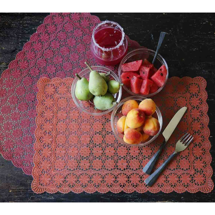 Set americain plein vinyle decoration florale
