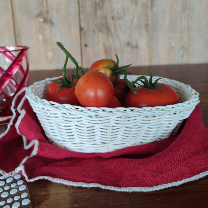 100% linen napkin white hem 40x40 cm