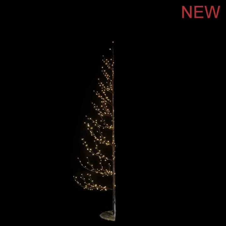 Half black iron tree 510 led h 180 cm
